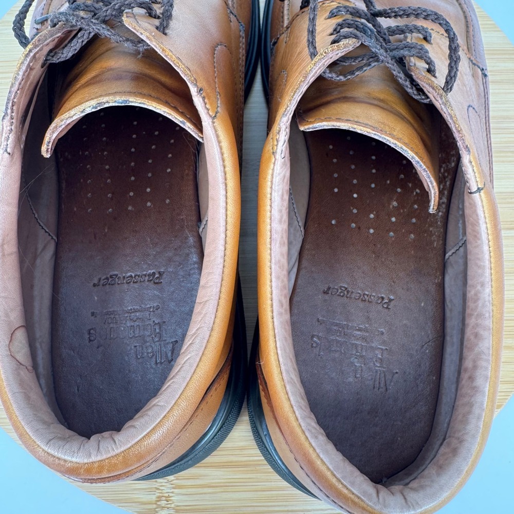 Allen Edmonds Passenger Tan Leather Moc Toe Derby Shoes Mens 12 D 3962 - Picture 7 of 11